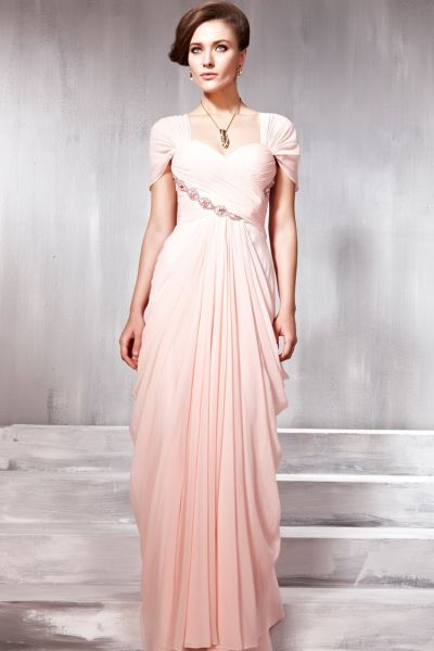 Delicado Vestido Rosa com Manguinhas Ref. 56868