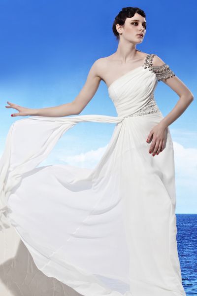 vestido branco estilo grego